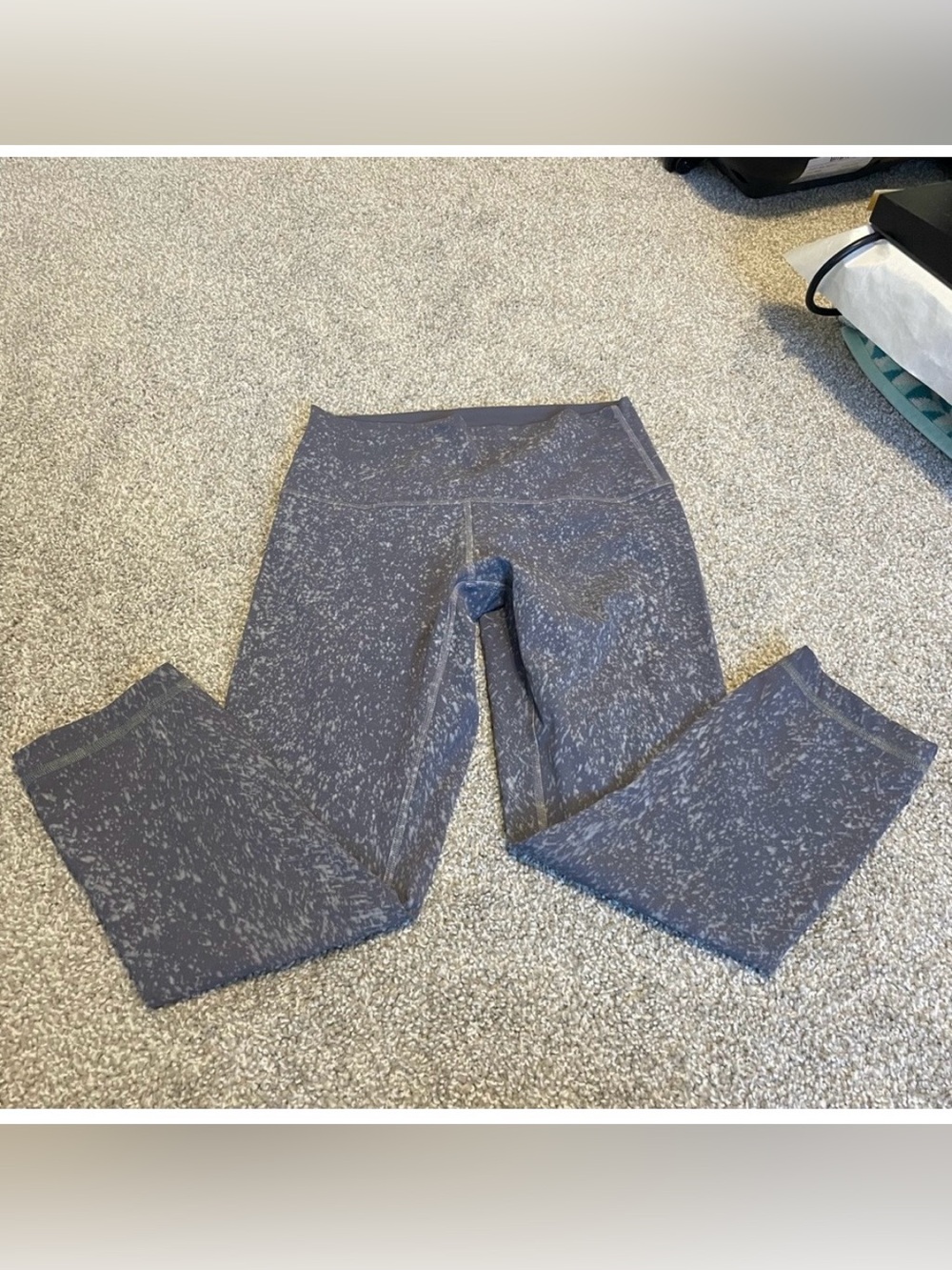 Gray Flecked Cropped Lululemon Leggings